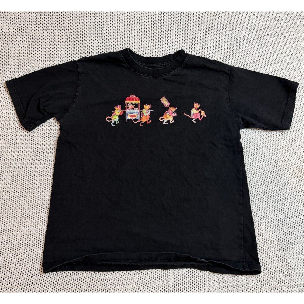 TiredCity Black Rat Procession Graphic T-Shirt Small S